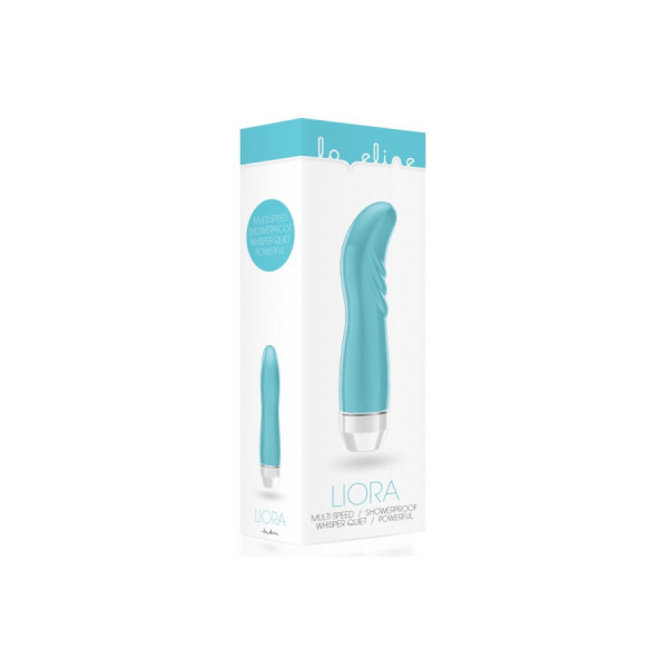 Vibromasseur avec strie turquoise point G multivitesse 